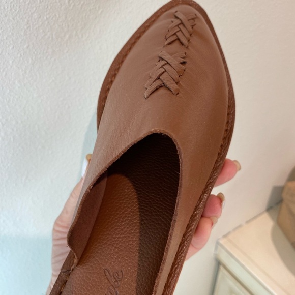 Free People Nova Flat Leather Brown Slip-On Backless Soft Mules New size 10, 41 - Picture 3 of 12